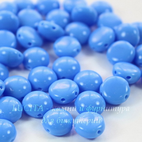 Бусина Candy Кабошон с 2 отверстиями, 8 мм, васильковая, 2 шт