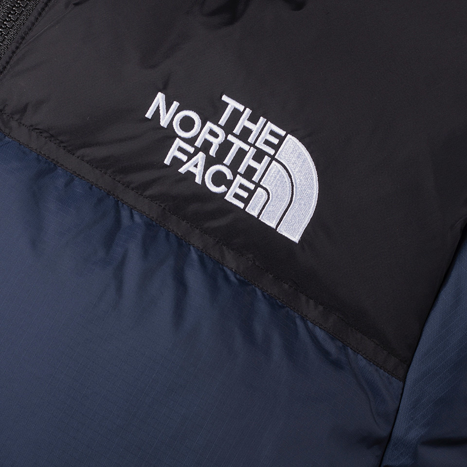 North face puffer jacket navy blue store