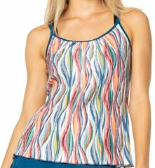 Топ теннисный Lucky in Love A Stitch In Time Knit Happens Pleated Tank Women - slate