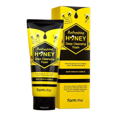 FarmStay Refreshing Honey Deep Cleansing Foam - Очищающая пенка с медом