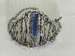 Кианит (браслет из серебра)