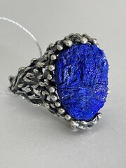 Азурит (кольцо из серебра)