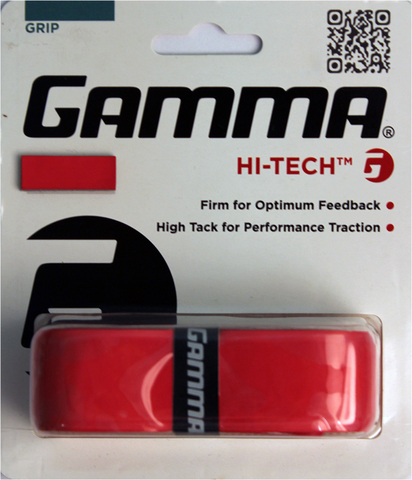 Намотки теннисные базовая Gamma Hi-Tech Grip 1P - red
