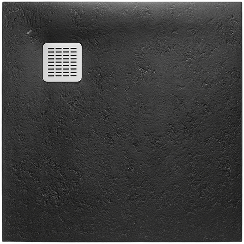 Roca AP10338438401400 TERRAN душевой поддон из материала Stonex 900x900 мм, с сифоном, черный