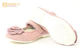 Детские туфли Котофей 332037-22 из натуральной кожи, для девочки, розовые. Изображение 10 из 14.