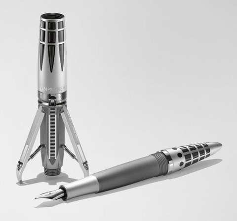 Ручка перьевая Caran d'Ache Astrograph Sandblasted Matt Rhodium Limited Edition M (1655.481)