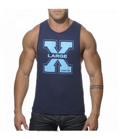 Мужская майка темно-синяя ADDICTED TANK-TOP BLUE AD186