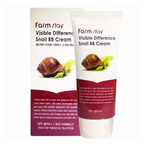 FarmStay Visible Difference Snail BB Cream - Восстанавливающий ВВ-крем с муцином улитки