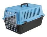 Пластиковая переноска для кошек и мелких собак Ferplast ATLAS 20 EL (без аксессуаров), голубой