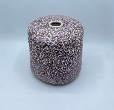 New MIll (пр.Италия), art-Magreb colorado 3/15 500м/100гр, 80% шерсть, 20% полиамид , цвет- Белый+голубой+карамель,мулине(843/868) арт.31213