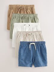 Шорты для мальчика Next AG3-818, 5 шт., Голубой, Бежевый, Белый