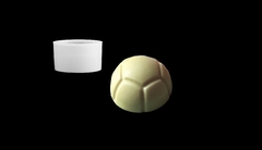 Силиконовый молд Мяч большой 1/2