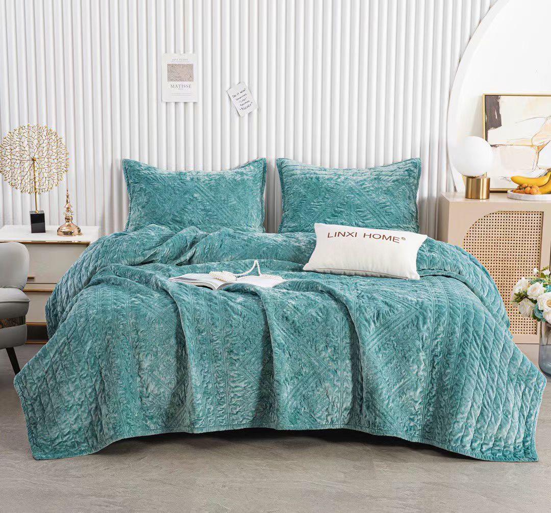 Покрывало Велюр 230х250 Мятный