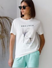 Футболка из премиального хлопка с авторским принтом  D49.983 (113110)