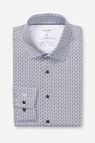 OLYMP LUXOR 24/Seven MODERN FIT Сорочка трикотажная в мелкий узор с сертификаципей Oeko Tex