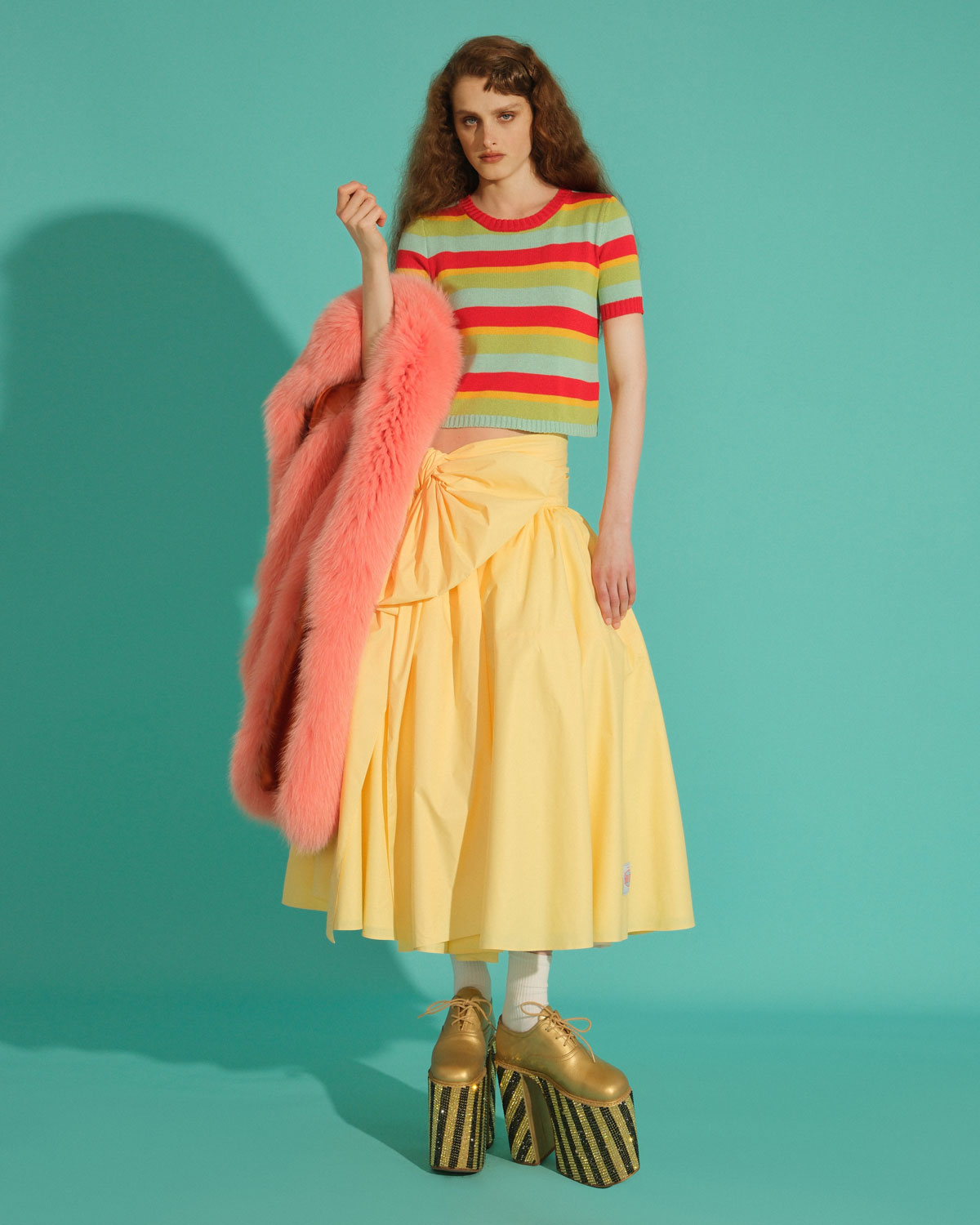 Укороченный трикотажный топ