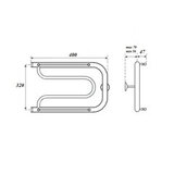 Полотенцесушитель водяной Point PN21334P 320x400 Фокстрот с полкой, хром