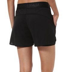 Женские теннисные шорты Australian Stretch Logo Short Ace - black