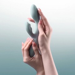 Вибратор-кролик Chika серый от SVAKOM