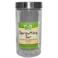 Now Foods, Sprouting Jar, 1,89 л (1/2 галлона)