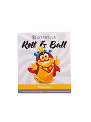 Стимулирующий презерватив-насадка Roll & Ball Banana - 