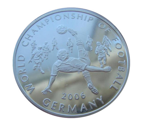 Сомали 250 шиллингов 2005 Чемпионат мира по футболу Германия 2006 Удар через себя СЕРЕБРО
