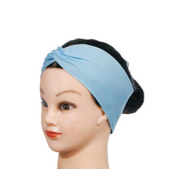 Косметическая повязка на голову Harizma, эластичная, голубая (h10519)