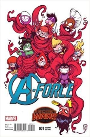 A-Force #1 (Variant Cover art by Skottie Young)