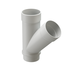 Тройник 45 для водосточной трубы LUX, пломбир