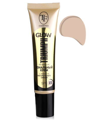 TF Крем тональный GLOW TRIUMPH FOUNDATION 203 светлый беж CTW22