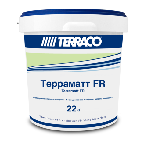 Terraco Terramatt FR/Террако Терраматт ФР декоративно-отделочное пожаробезопасное покрытие на водной основе для окраски стен и потолков