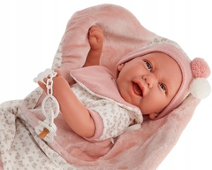 Munecas Antonio Juan Кукла-младенец Давиния в розовом, 40 см (3388P)