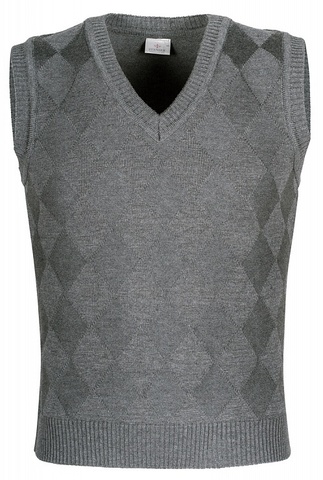 Серая жилетка в ромбик STENSER для школьника