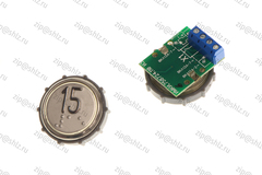 Кнопка (кнопочный модуль) ВКЛ13А-2-4ПБ "15 этаж", круглая, белая подсветка, с кодом Брайля