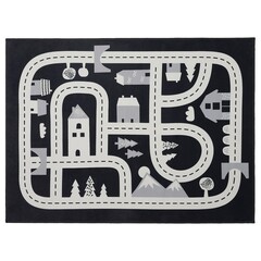 Детский коврик IKEA MARKKRYPARE (МАРКРЮПАРРЕ), Темно-серый, 74х100 см