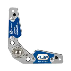 Угольник магнитный КОБАЛЬТ 101*63 мм, РЕГУЛИРУЕМЫЙ, диапазон углов 20-200 град., тран-р, ключ д/фиксации, магнит до 16 кг (919-500)