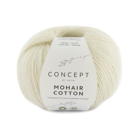 Пряжа Katia Mohair Cotton 70 молоко