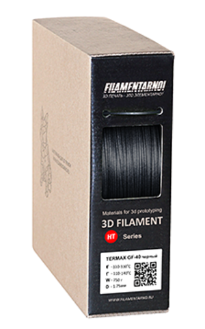 Пластик Filamentarno! TERMAX CF-15. черный 750 гр.