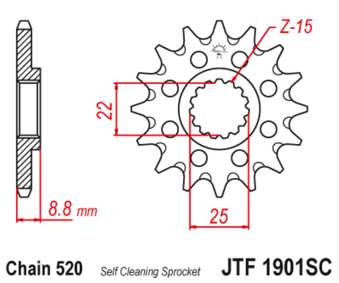 Звезда ведущая JTF1901-15SC