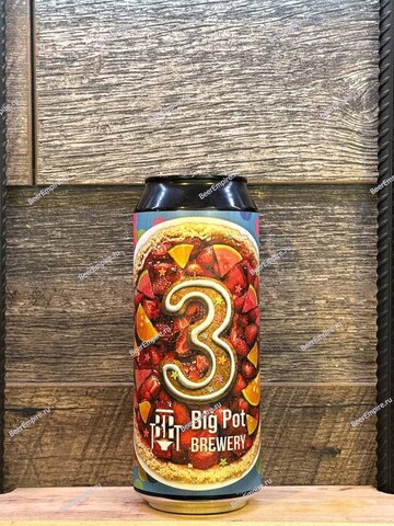 Big Pot 3-rd Birthday Cake лайм, клубника, банан Smoothie 0,5 л. ж/б