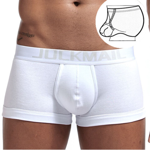 Мужские трусы хипсы белые JOCKMAIL JM6032-1