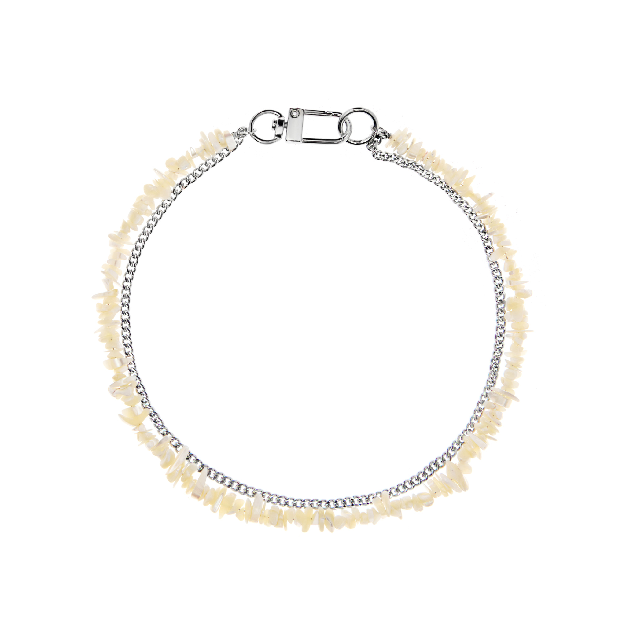 

Колье Silver Chain Necklace With Mother Of Pearl