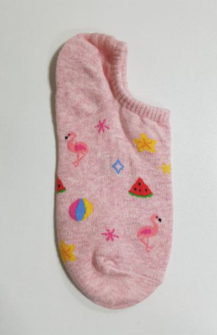 Sock Flamingo Fack Sock - Pink 1ea