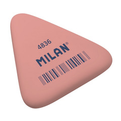 Ластик каучуковый Milan 4836, треугольный, цв.в ассорт