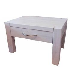 Прикроватная тумбочка Фьорд (белый воск), 55x35x40 см