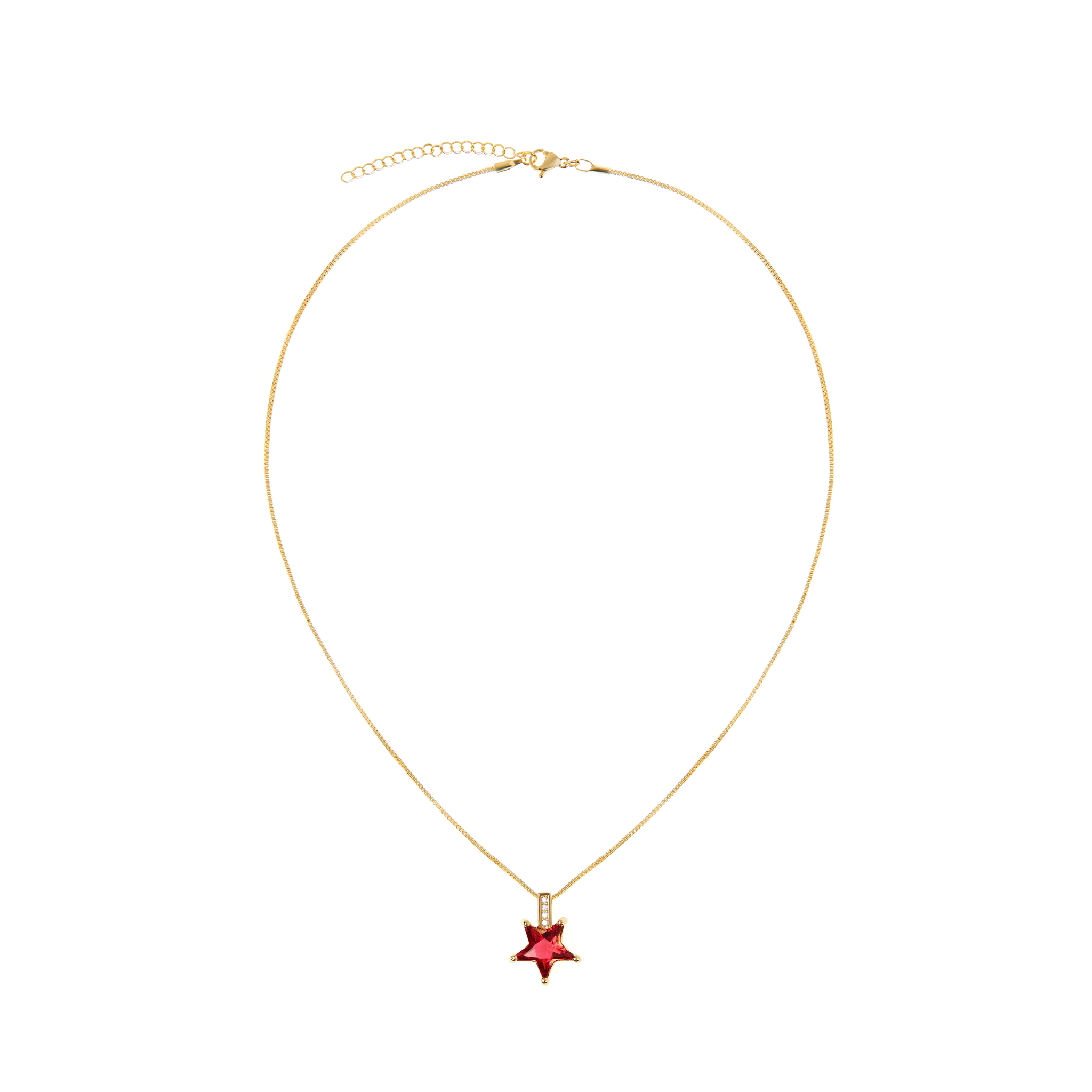 DÉJÀ VU Колье Ruby Star Necklace – Gold