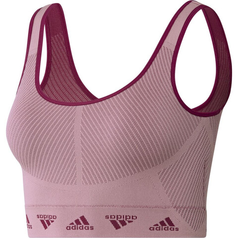 Бюстгальтер спортивный Adidas Training Aeroknit Bra - lagacy burgundy/mauve