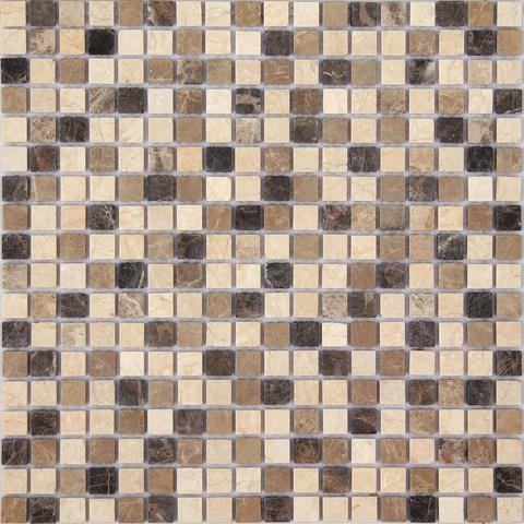 Мозаика LeeDo: Pietrine - Pietra Mix 1 полированная 30,5x30,5х0,4 см (чип 15x15x4 мм)