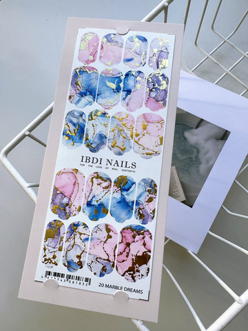 Пленки для маникюра IBDI NAILS 20 MARBLE DREAMS