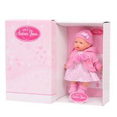 JUAN ANTONIO Munecas Кукла Азалия в розовом, говорит/смеется мягконабивная 27 см (1222)